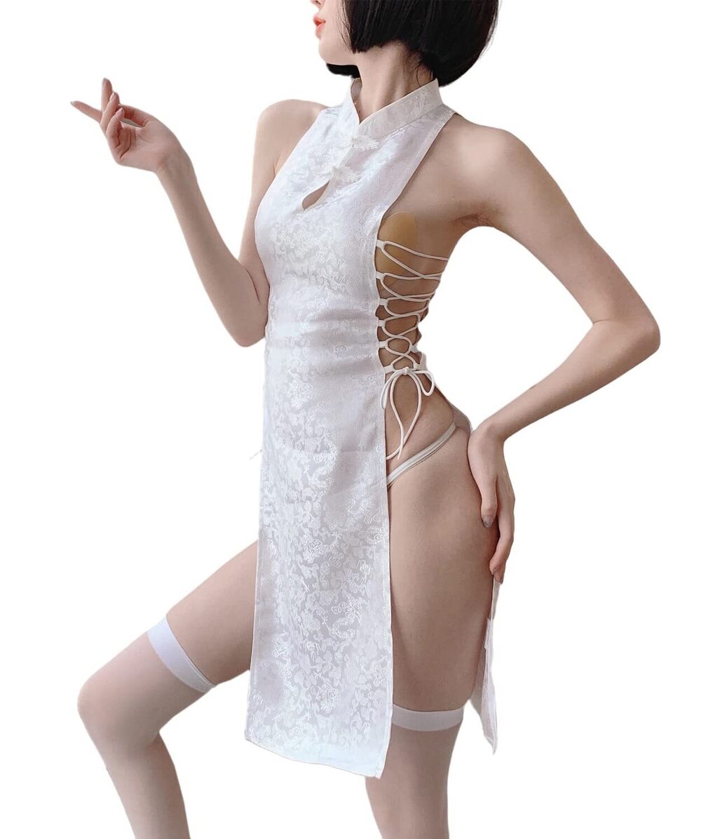 2804 Sexy Chinese Cheongsam Dress Anime Cosplay Lingerie Qipao Babydoll